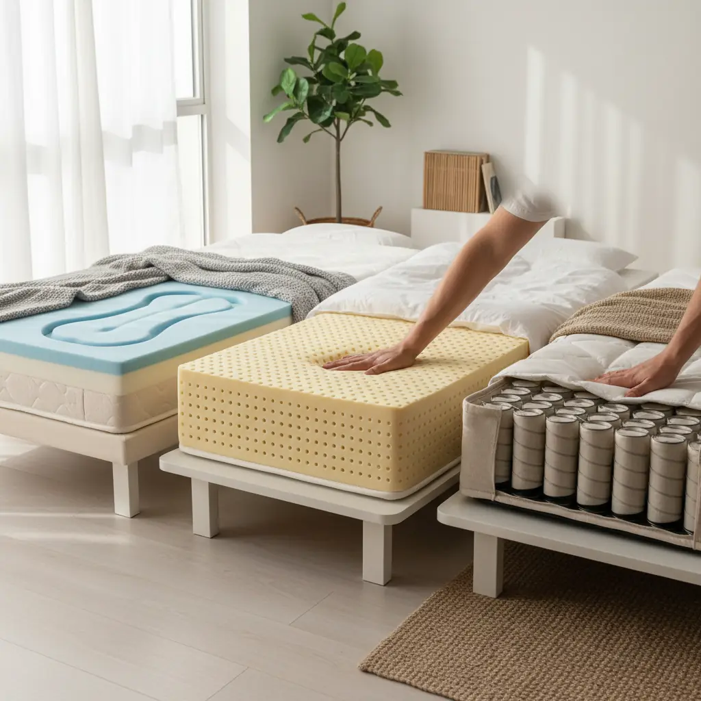 Mémoire de forme vs latex vs ressorts