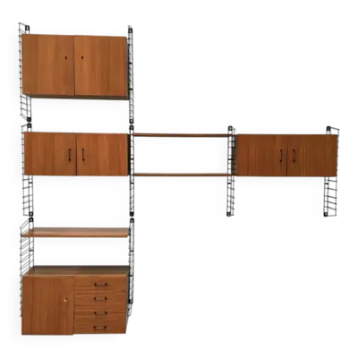 Système mural modulaire vintage en teck de Tomado pour Musterring, années 1960