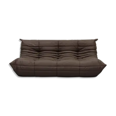 Canapé 3 places ''Togo'' en cuir dessiné par Michel Ducaroy 1973