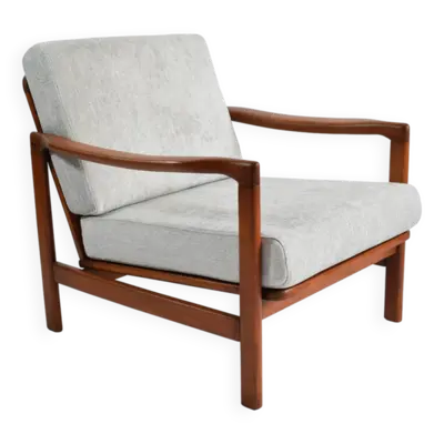 Fauteuil scandinave restauré des années 60, icône polonaise