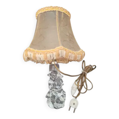 Lampe de chevet en cristal Charles Schneider.