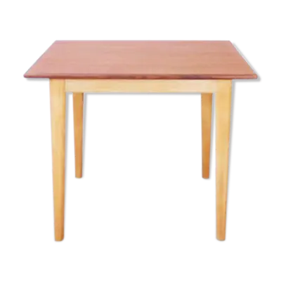 Table basse de chevet ou d'appoint en teck et bouleau