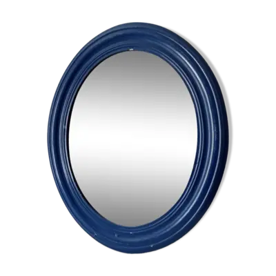 Miroir ovale ancien en bois et stuc début XXeme 51*43 cm