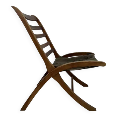 Fauteuil de salon vintage en cuir, années 1970