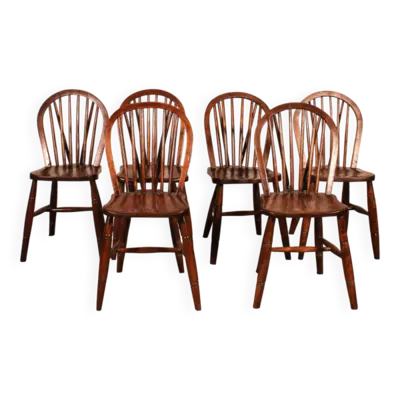 6 chaises Windsor, XIXème s.