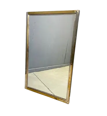 Miroir en laiton vintage par Belgochrom, années 1970