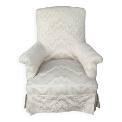 Ancien fauteuil crapaud bergère