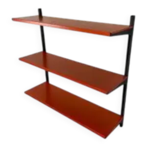 Étagère murale Tomado Holland - A. Dekker orange noir, années 1970