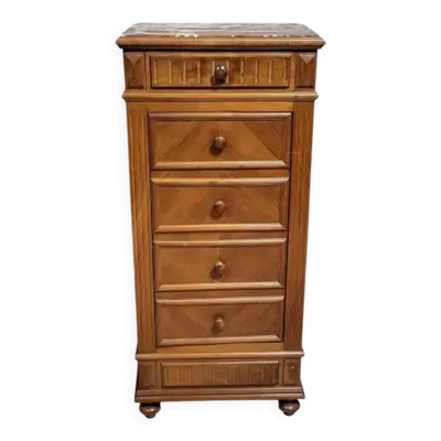 Table de nuit, chevet style Louis XVI en noyer, vers 1850