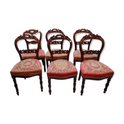 6 chaises en acajou