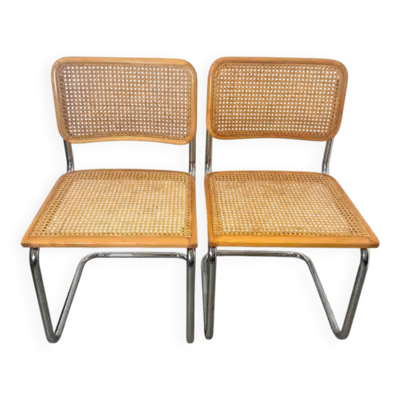 Paire de chaise Cesca Marcel Breuer b32 made in Italy