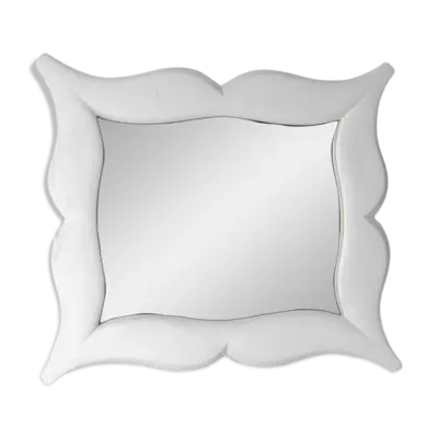 Miroir en stuc de style Art déco de forme « moustache ». Années 1990.