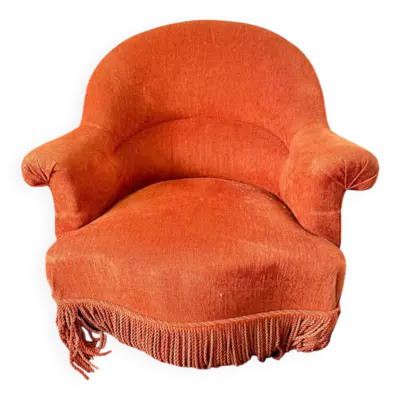 Fauteuil crapaud orange