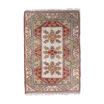 Vintage Turkish Kars handmade carpet 116cm x 175cm 1960s