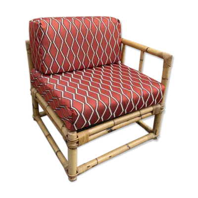Fauteuil en rotin vintage