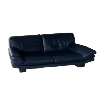 Canapé Roche Bobois cuir marine