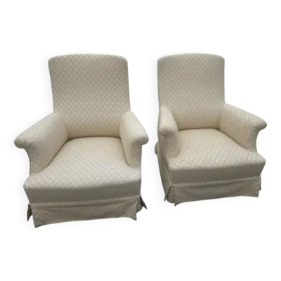 Paire de fauteuils crapaud