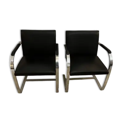 fauteuil vintage acier plat