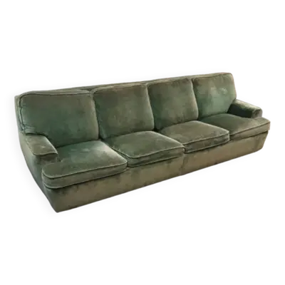 Canapé velours 4 places convertible double couchage