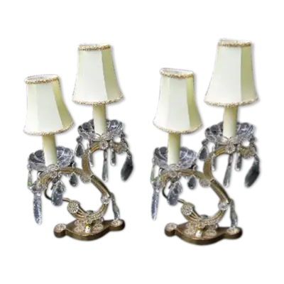 Paire de lampes de chevet Louis XIV d'époque française style Marie-Thérèse