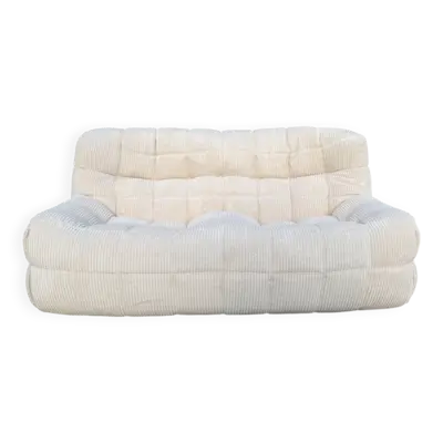 Ligne Roset Kashima 2 places Beige Velours côtelé