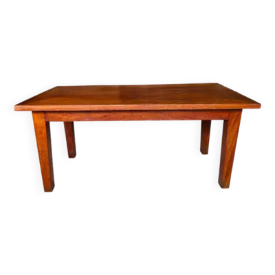 Table basse vintage de ferme en chêne, circa 1950