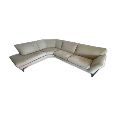 Canapé d’angle Roche Bobois Réflexion en tissu beige