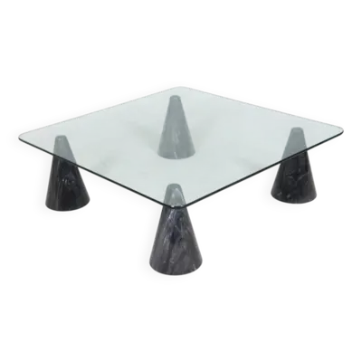 Massimo/Lella Vignelli. Dans le style de. Table basse, marbre, Italie, années 19