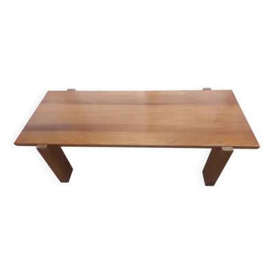 Table basse en orme massif par Luigi Gorgoni pour Roche Bobois