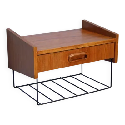 Étagère murale néerlandaise par Tomado en teck et métal, années 1960.