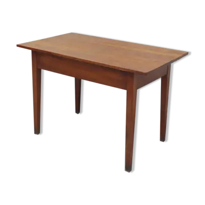 Table de ferme bureau en noyer massif -1m17