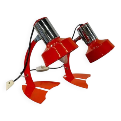 Set de 2 lampes de table vintage orange / lampes de chevet 'Maxam'