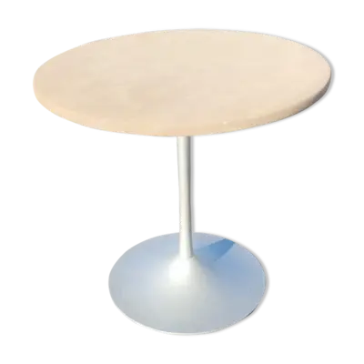 Table pied tulipe en fonte d'aluminium vers 1960/70