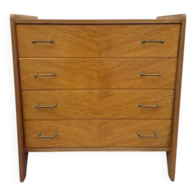 Commode vintage pieds compas 1950s 4 tiroirs