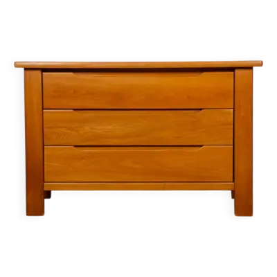 Commode vintage en orme massif, 1980