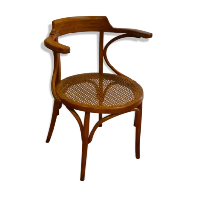 Fauteuil de bureau en bois courbé de marque Baumann