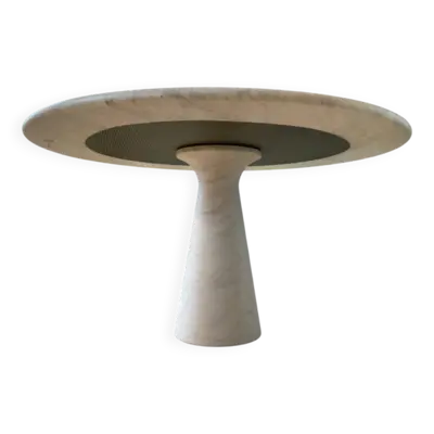 Table ANGELO MANGIAROTTI en marbre blanc modèle M1