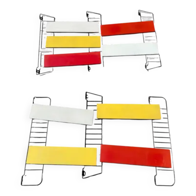 Lot Tomado Vintage - 9 étagères et 6 montants