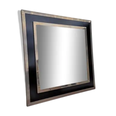 Miroir en métal chromé fabrication de qualité vintage Italy, 1970s