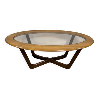 Table basse rétro vintage des années 50 par Schreiber, plateau en Formica • Verr