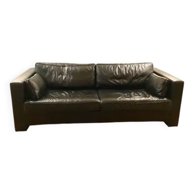 Canapé cuir 3 places - Maison Hugues Chevalier