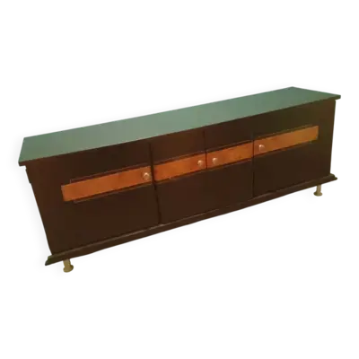 buffet bas 4 portes entièrement restauré, en gardant son style vintage