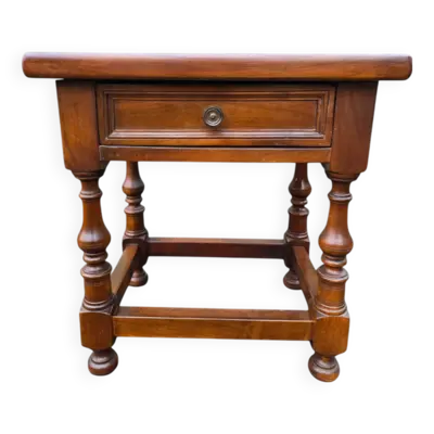 Table de chevet vintage en bois foncé