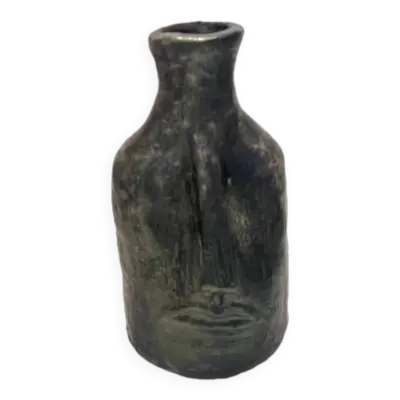 Vase portrait noir Berbère - Artisanat Tunisien