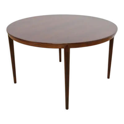 Table basse ronde en palissandre par Severin Hansen pour Haslev Møbelsnedkeri, a