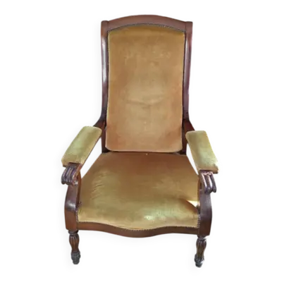 Fauteuil Voltaire ocre