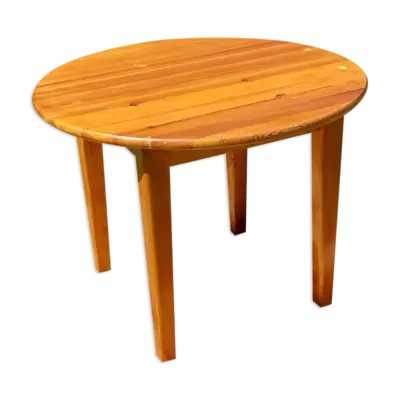 Table basse ronde en pin
