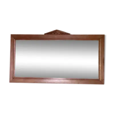 Grand miroir art déco en bois