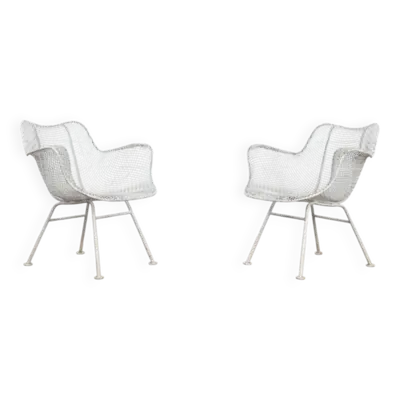 Fauteuils de salon en fil de fer Russell Woodard