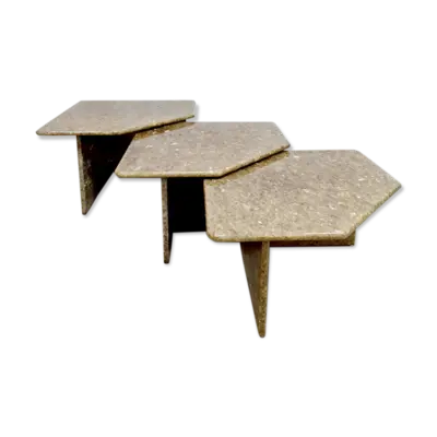 Table gigogne basse en marbre italienne vintage